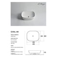 Load image into Gallery viewer, CLAYA Oval-48 Oval Ceramic Above Counter Basin – 485mm Gloss White