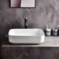 Load image into Gallery viewer, CLAYA Oval-50 Oval Ceramic Above Counter Basin – 500mm Gloss White
