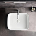 Load image into Gallery viewer, CLAYA Oval-50 Oval Ceramic Above Counter Basin – 500mm Gloss White