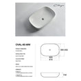 Load image into Gallery viewer, CLAYA Oval-60 Oval Ceramic Above Counter Basin – 610mm Matte White