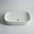 Load image into Gallery viewer, CLAYA Oval-60 Oval Ceramic Above Counter Basin – 610mm Matte White
