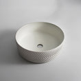 Load image into Gallery viewer, CLAYA P-Arrow-36 Round Ceramic Above Counter Basin - Textured Matte White