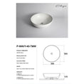 Load image into Gallery viewer, CLAYA Polar-Wavy-40 Round Ceramic Above Counter Basin - Textured Matte White