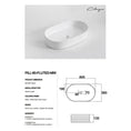 Load image into Gallery viewer, CLAYA Pill-60 Fluted Ceramic 605mm Above Counter Basin – Matte White
