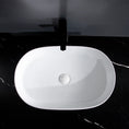 Load image into Gallery viewer, CLAYA Pill-60 Fluted Ceramic 605mm Above Counter Basin – Gloss White