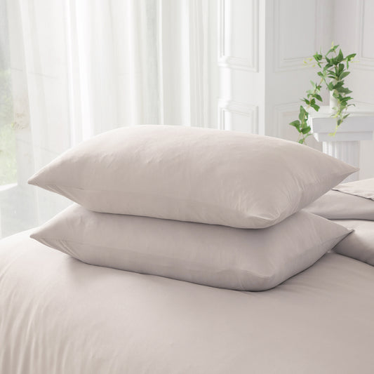 Bellemosa Brushed Microfibre Pillowcases - Natural Beige