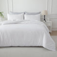 Load image into Gallery viewer, Bellemosa Brushed Microfibre Quilt Cover Set - Quilt Cover & Pillowcases - Classic White
