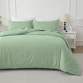 Load image into Gallery viewer, Bellemosa Premium Cotton Quilt Cover Set - Quilt Cover & Pillowcases - Sage Green