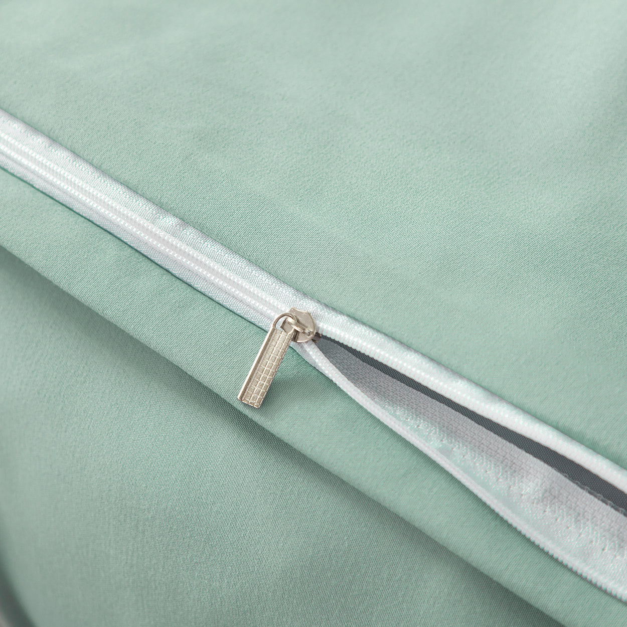 Bellemosa Brushed Microfibre Quilt Cover Set - Quilt Cover & Pillowcases - Sage Green