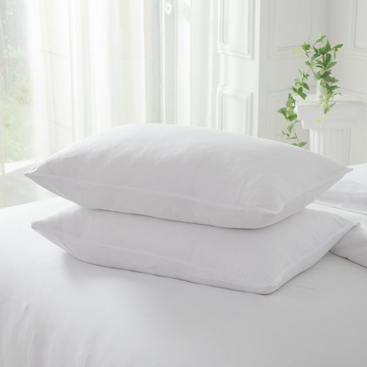 Bellemosa Brushed Microfibre Pillowcases - Classic White