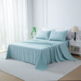 Load image into Gallery viewer, Bellemosa Brushed Microfibre Flat Sheet - Sky Blue