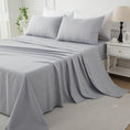 Load image into Gallery viewer, Bellemosa Brushed Microfibre Flat Sheet - Light Grey