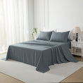 Load image into Gallery viewer, Bellemosa Premium Cotton Flat Sheet- Charcoal Grey