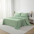 Load image into Gallery viewer, Bellemosa Premium Cotton Flat Sheet- Sage Green