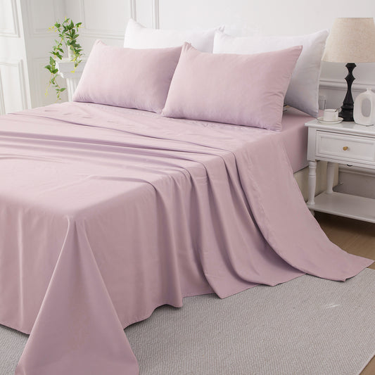 Bellemosa Brushed Microfibre Flat Sheet - Blush Pink