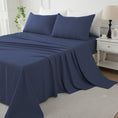 Load image into Gallery viewer, Bellemosa Premium Cotton Flat Sheet- Navy Blue