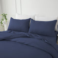 Load image into Gallery viewer, Bellemosa Premium Cotton Pillow Case Set - Navy Blue