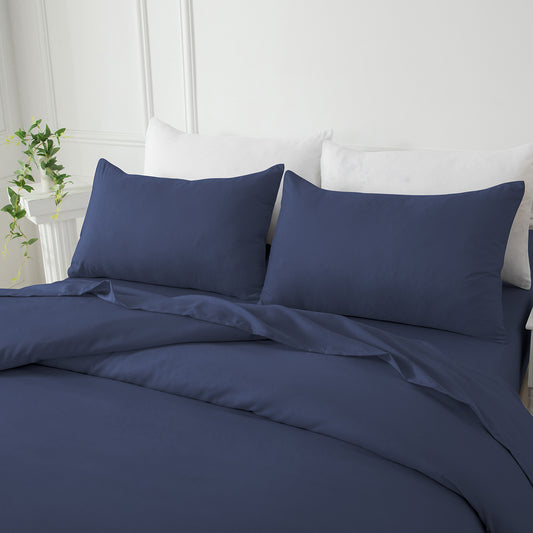 Bellemosa Premium Cotton Pillow Case Set - Navy Blue