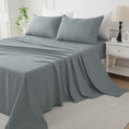 Load image into Gallery viewer, Bellemosa Brushed Microfibre Flat Sheet - Charcoal Grey