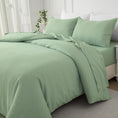 Load image into Gallery viewer, Bellemosa Premium Cotton Quilt Cover Set - Quilt Cover & Pillowcases - Sage Green