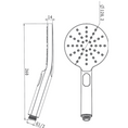 Load image into Gallery viewer, ABS 3 Functions Handheld Shower Head Round - Black