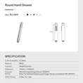 Load image into Gallery viewer, Brass Single Function Handheld Shower Head Round - Chrome Silver