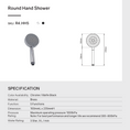 Load image into Gallery viewer, ABS 5 Functions Handheld Shower Head Round - Chrome