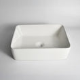 Load image into Gallery viewer, CLAYA RT-4837 Rectangle Ceramic Above Counter Basin – Gloss White