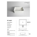Load image into Gallery viewer, CLAYA RT-4837 Rectangle Ceramic Above Counter Basin – Gloss White