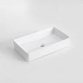 Load image into Gallery viewer, CLAYA RT-6034 Fluted Rectangle Ceramic Above Counter Basin – Gloss White