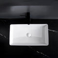 Load image into Gallery viewer, CLAYA RT-6034 Fluted Rectangle Ceramic Above Counter Basin – Gloss White