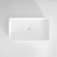 Load image into Gallery viewer, CLAYA RT-6034 Fluted Rectangle Ceramic Above Counter Basin – Gloss White