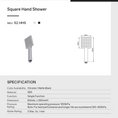 Load image into Gallery viewer, ABS Single Functions Handheld Shower Head Square - Chrome Silver