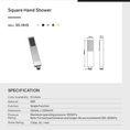 Load image into Gallery viewer, Brass Single Function Handheld Shower Head Square - Black