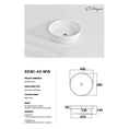 Load image into Gallery viewer, CLAYA SEMI-40 Ceramic Semi-Inset Round Basin – Matte White