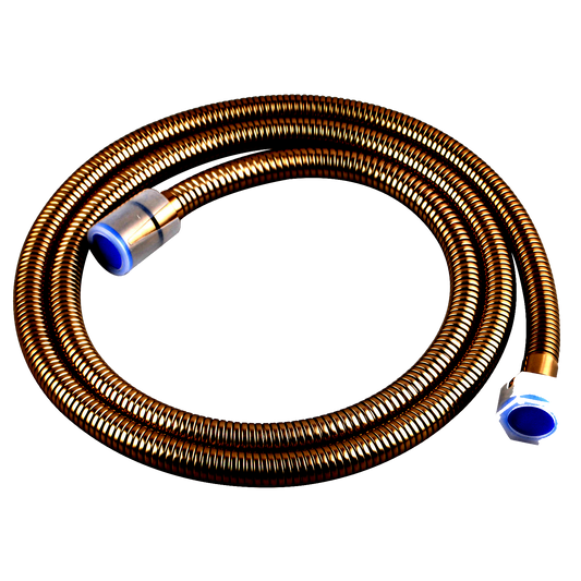 Stainless Steel 1500mm Water Inlet/Outlet Shower Hose – Brushed Brass Gold