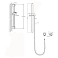 Load image into Gallery viewer, Handheld Shower Rail Square - Stainless Steel & Solid Brass - Chrome Silver