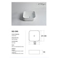 Load image into Gallery viewer, CLAYA SQ-385 380mm Square Ceramic Above Counter Basin – Gloss White