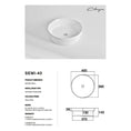 Load image into Gallery viewer, CLAYA SEMI-40 Ceramic Semi-Inset Round Basin – Gloss White