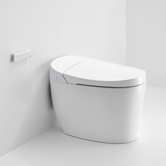 Aquaperla T6 Tankless Smart Toilet Suite with Auto Open Lid & Bidet - White