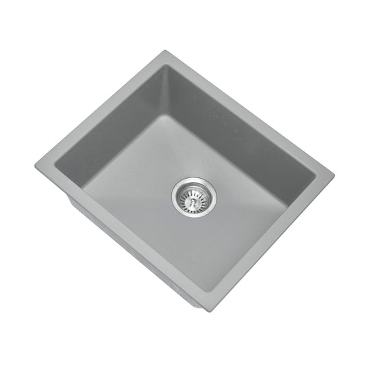 Carysil Granite Stone Single Bowl Kitchen Sink 533*457mm - Concrete Grey