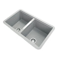 Load image into Gallery viewer, Carysil Granite Double Bowl Kitchen Sink 824x481x241mm - Concrete Grey