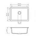 Load image into Gallery viewer, Carysil Granite Stone Single Bowl Kitchen Sink 610*457mm - Concrete Grey