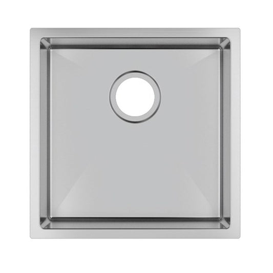 Stainless Steel Single Bowl Kitchen Sink 440x440x205mm - Chome Silver
