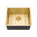 Load image into Gallery viewer, Stainless Steel PVD Single Bowl Kitchen Sink with Bottom Grid 440x440mm - Light Brushed Brass