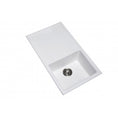 Load image into Gallery viewer, Carysil Granite Stone Single Bowl Kitchen Sink with Draining Board 1000x500mm - White