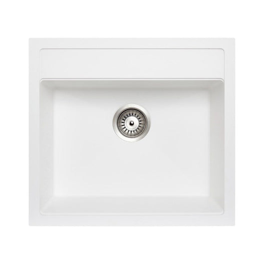 Carysil Granite Stone Single Bowl Kitchen Sink 560*510mm - White - Waltz