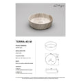 Load image into Gallery viewer, CLAYA Terra-40-M Ceramic Above Counter Basin – Matte Stone Marble