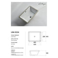 Load image into Gallery viewer, CLAYA UM-5334 Under Counter Ceramic Basin with Overflow– Gloss White