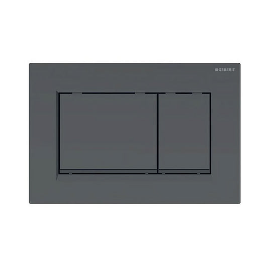 Geberit Sigma30 Dual Flush Plate – Matte Black with Black Trim